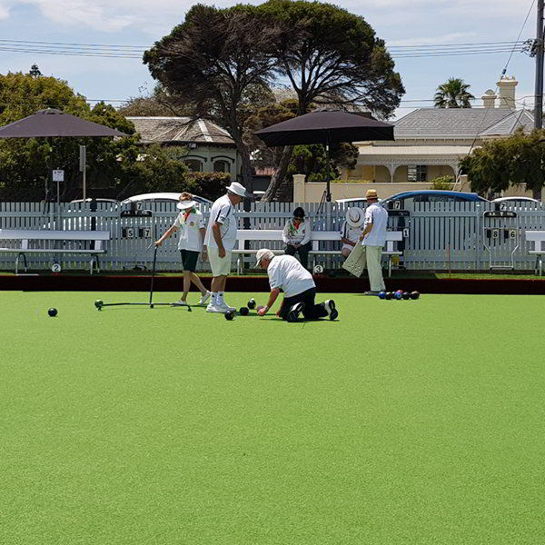 Felton Free Standing Bench Seat with Backrest at Brighton Beach Bowls Club