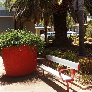 Felton Above Ground Bench Seat with Backrest Lachlan Shire Council
