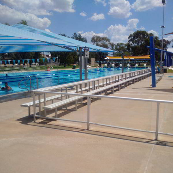 Felton 3 Tier Tiered Seating at Forbes Swimming Pool