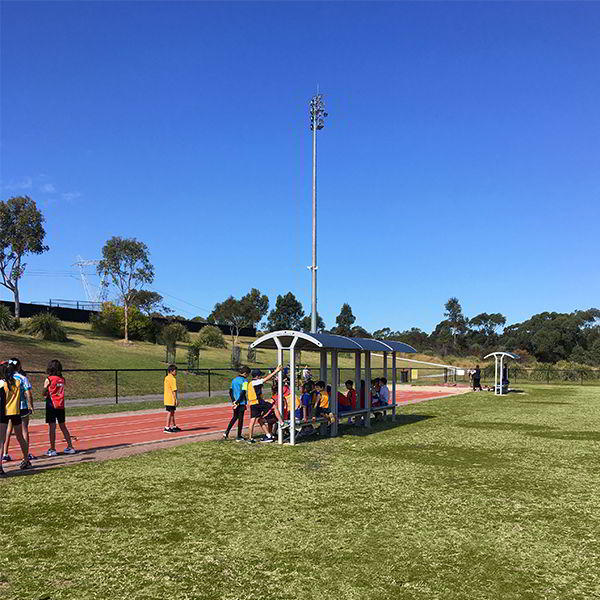 Felton Double Bench Shelter at Illawong Athletics