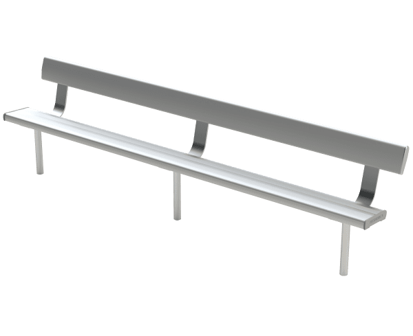 In Ground Bench Seat With Backrest