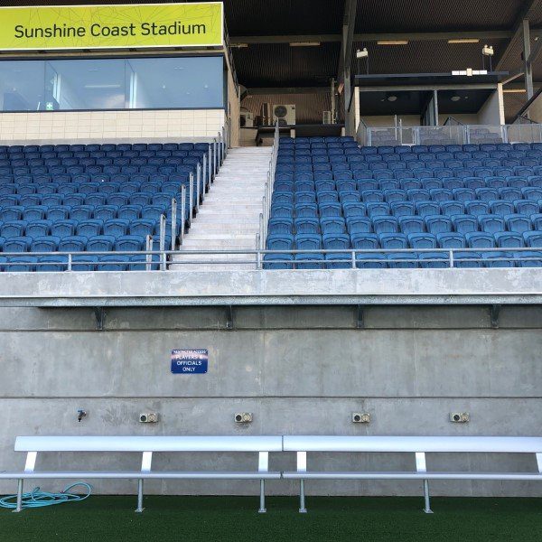 Felton Industries Bench Seating at Sunshine Coast Stadium