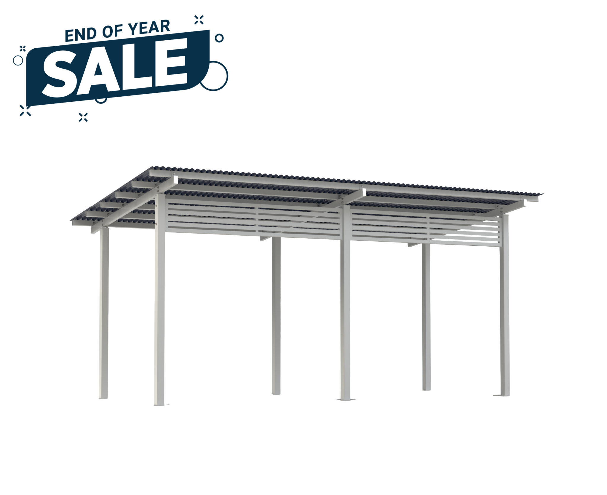 6x3 Aluminium Skillion Shelter - Up to %20 Discount