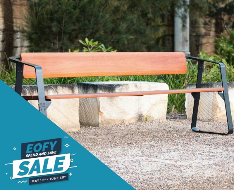 Ribbon Bench Seat with Backrest