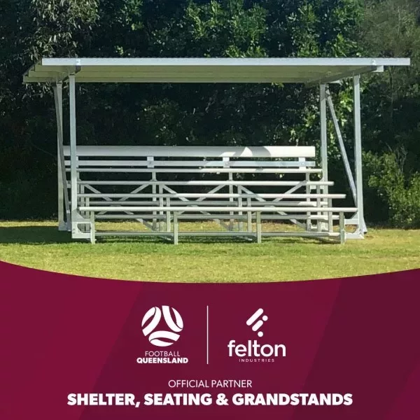 Felton Official Partner of Football Queensland Shelter, Seating & Grandstands
