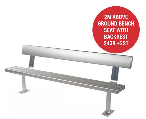 Factory Second Above Ground Bench Seat with Backrest