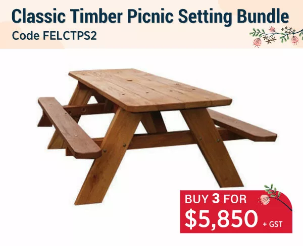 Spring Sale Classic Timber Picnic Settings - Felton Industries