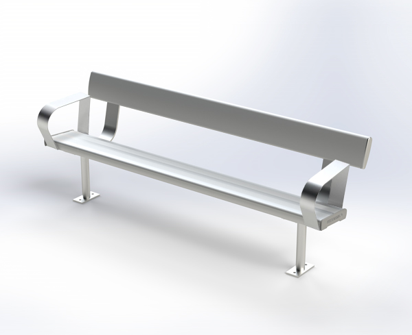 Above Ground Bench Seat With Backrest and Arm Rests