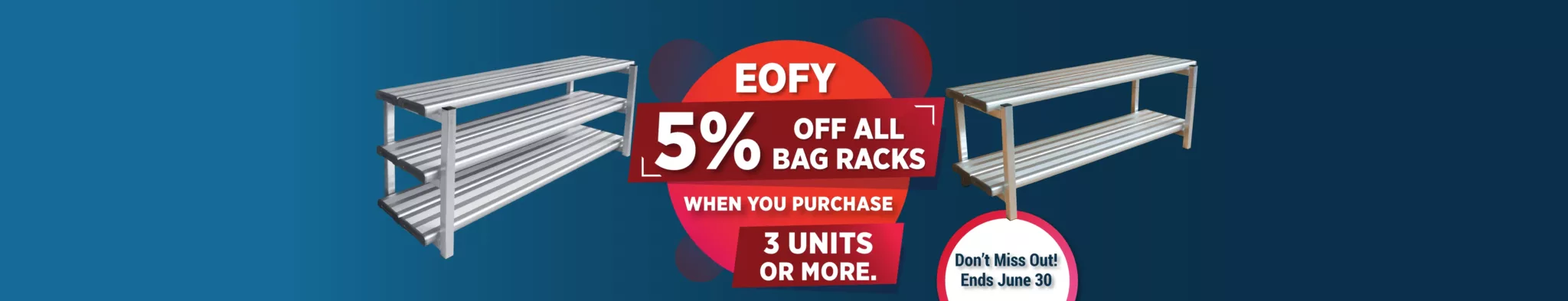 EOFY 2024 5% Off Bag Racks