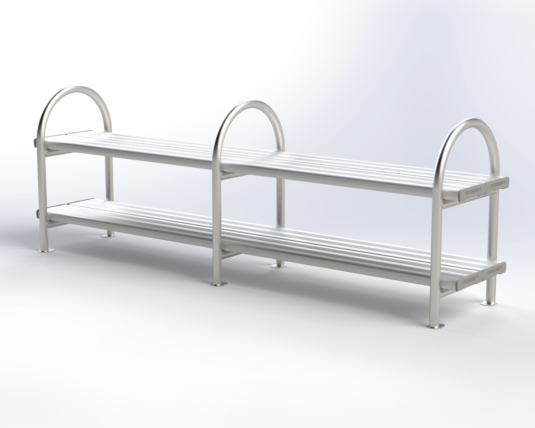 2-Tier Round Frame Bag Rack | Felton Industries