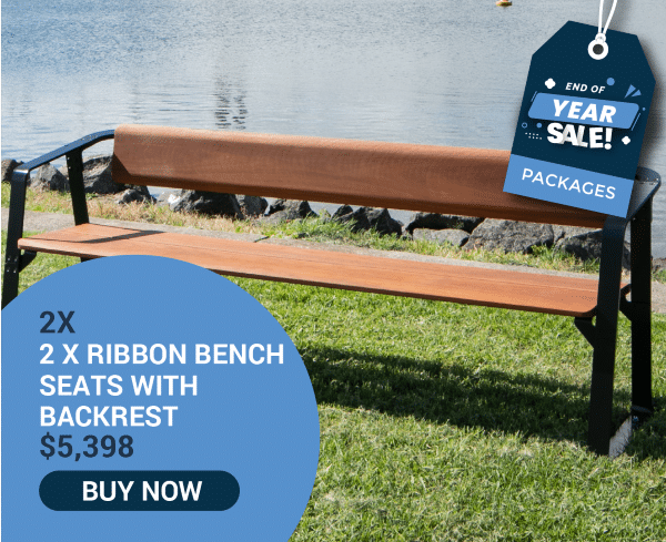 ribbon bench backrest