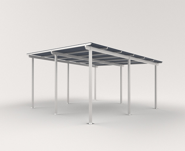 6x6 Aluminium Skillion Shelter